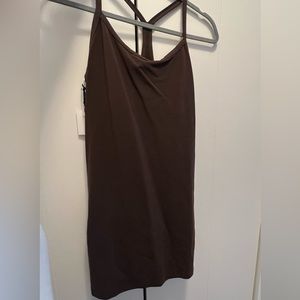 Rich Mocha Brown Strap Dress
